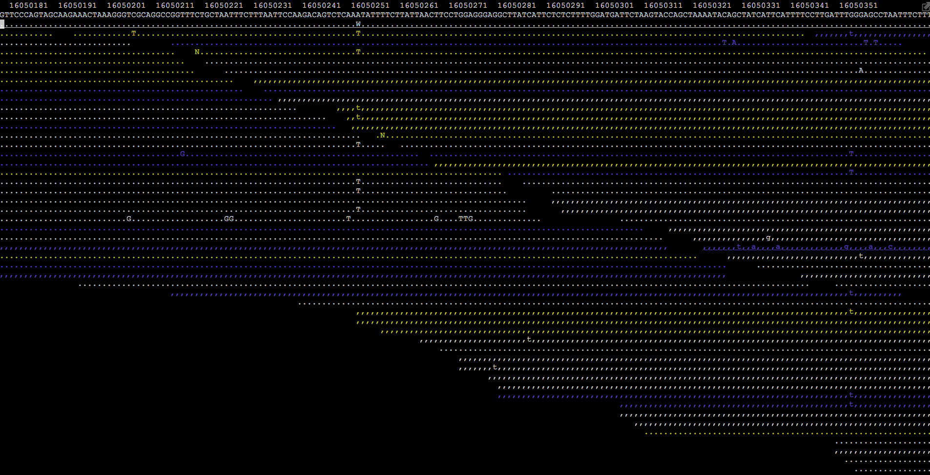 samtools tview