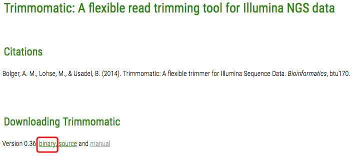 下载Trimmomatic